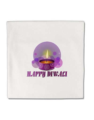 Happy Diwali Purple Candle Micro Fleece 14&#x22;x14&#x22; Pillow Sham by TooLoud-Pillow Sham-TooLoud-White-Davson Sales