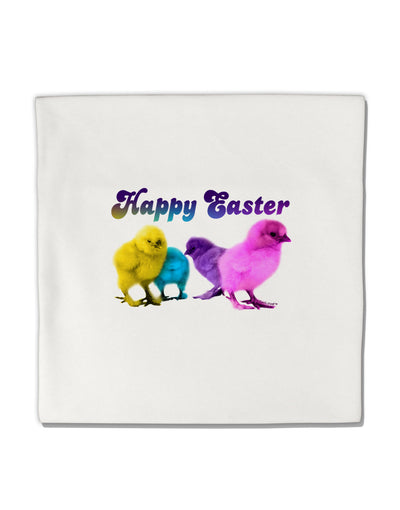 Happy Easter Peepers Micro Fleece 14"x14" Pillow Sham-Pillow Sham-TooLoud-Davson Sales