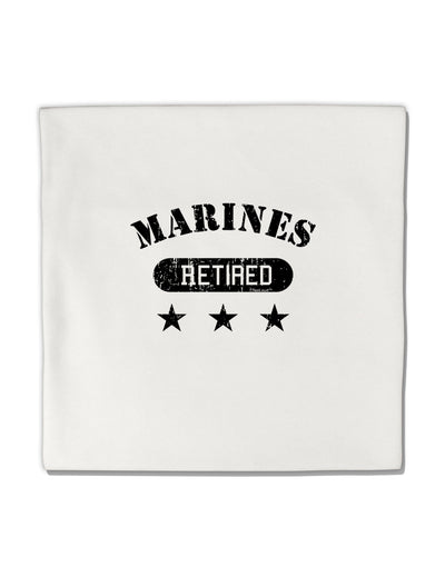 Retired Marines Micro Fleece 14&#x22;x14&#x22; Pillow Sham by TooLoud-Pillow Sham-TooLoud-White-Davson Sales