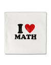 I Heart Math Distressed Micro Fleece 14&#x22;x14&#x22; Pillow Sham by TooLoud-Pillow Sham-TooLoud-White-Davson Sales