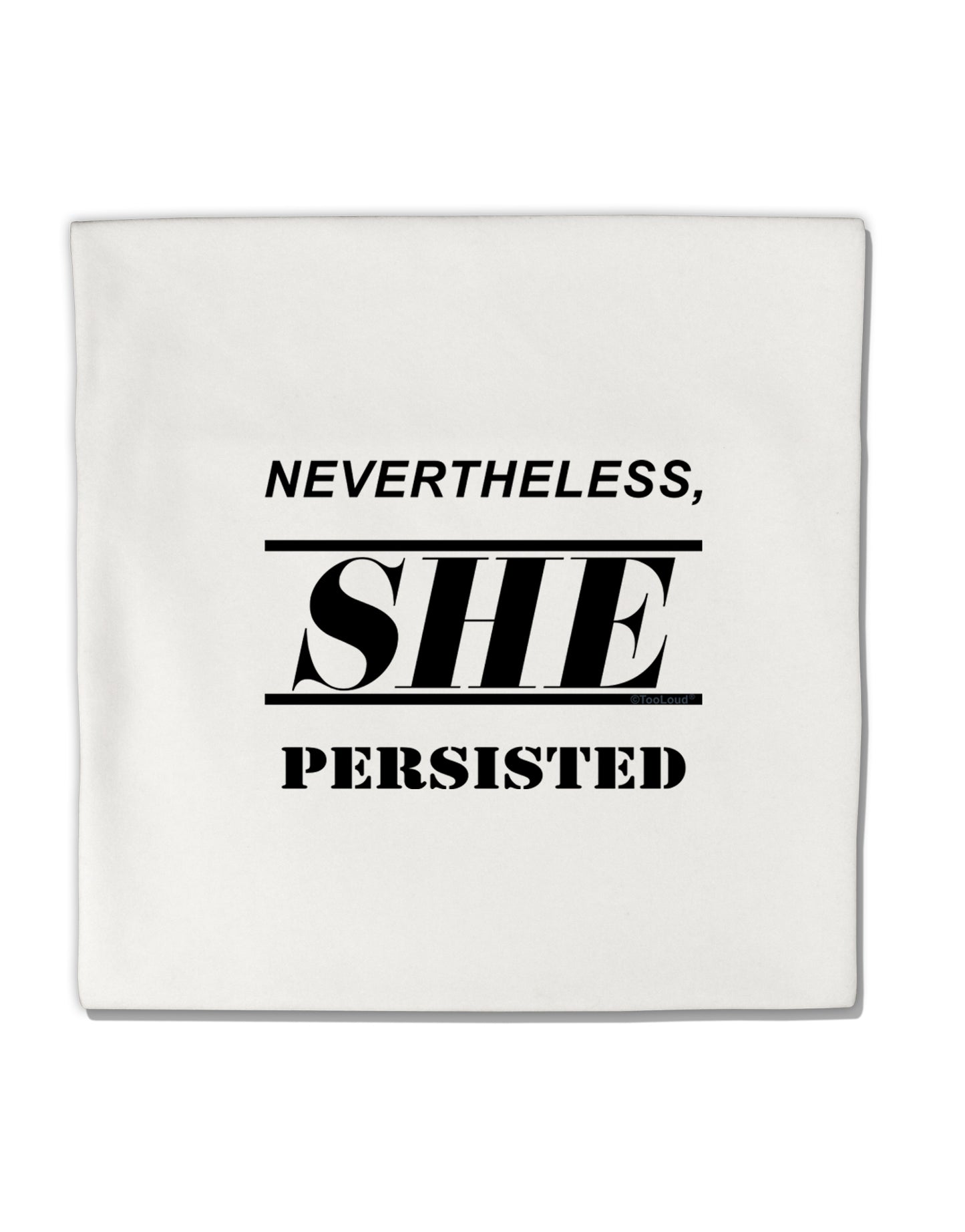 Nevertheless She Persisted Women's Rights Micro Fleece 14&#x22;x14&#x22; Pillow Sham by TooLoud-Pillow Sham-TooLoud-White-Davson Sales