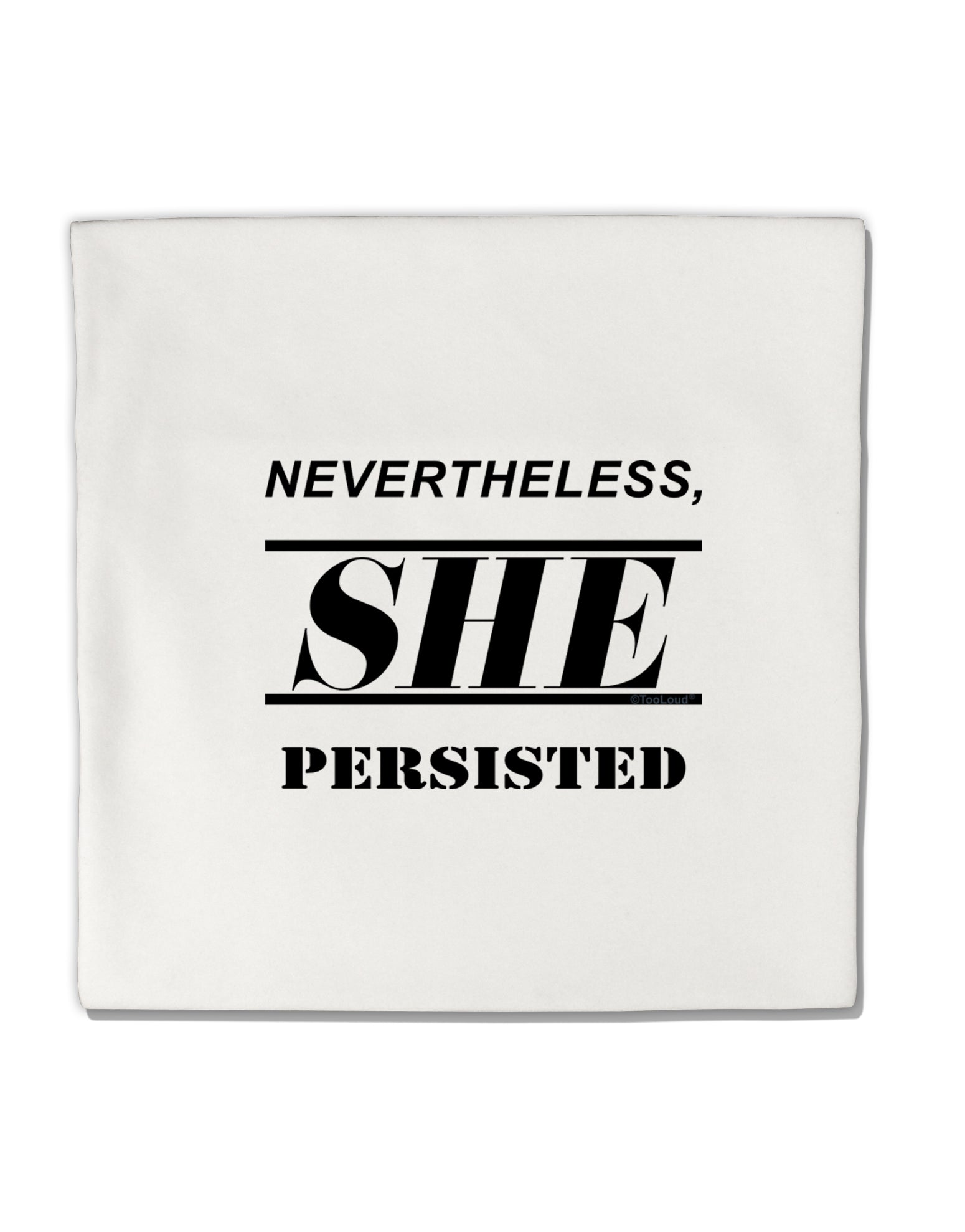 Nevertheless She Persisted Women's Rights Micro Fleece 14&#x22;x14&#x22; Pillow Sham by TooLoud-Pillow Sham-TooLoud-White-Davson Sales