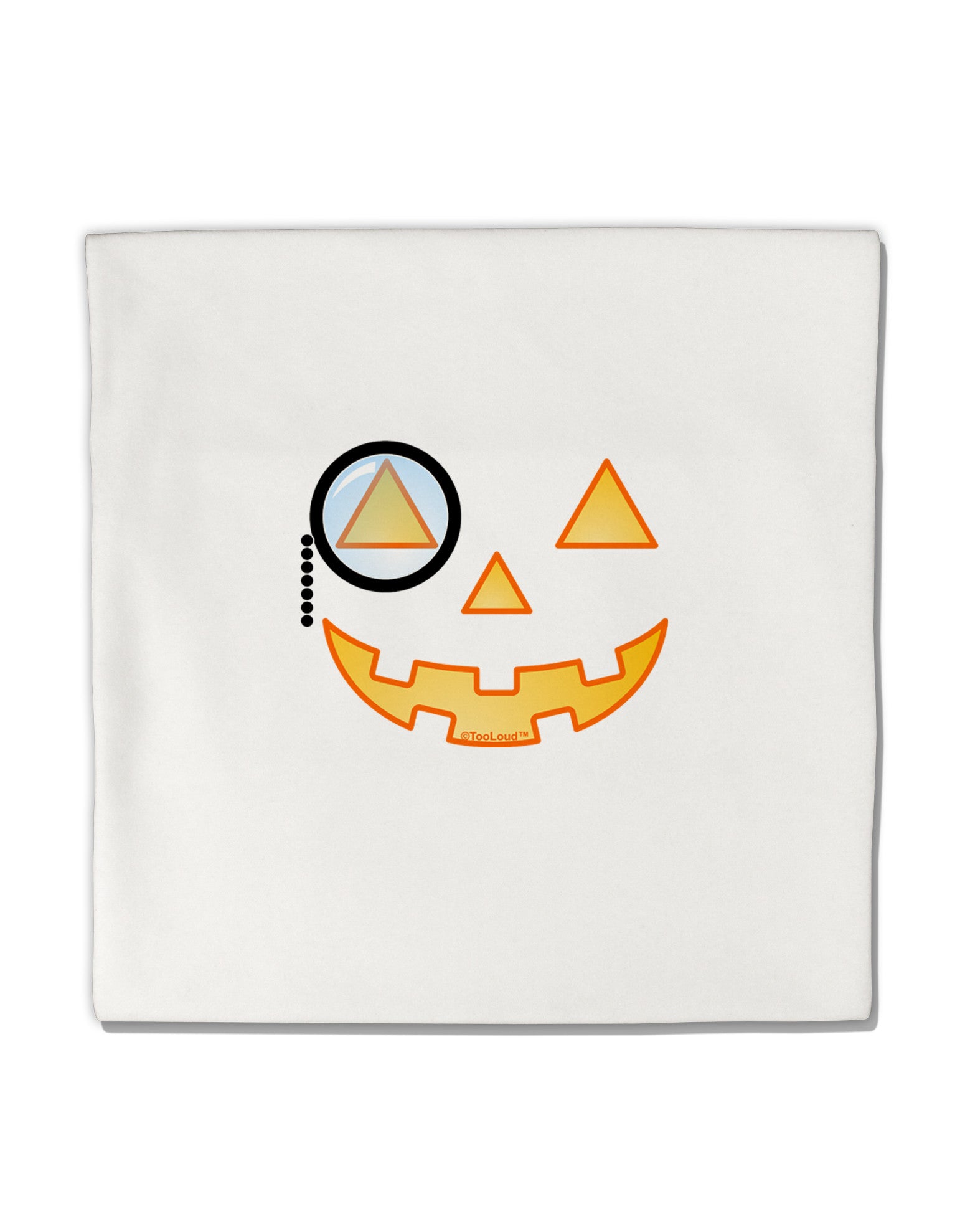 Monocle Jack-o-Lantern Color Micro Fleece 14&#x22;x14&#x22; Pillow Sham-Pillow Sham-TooLoud-White-Davson Sales