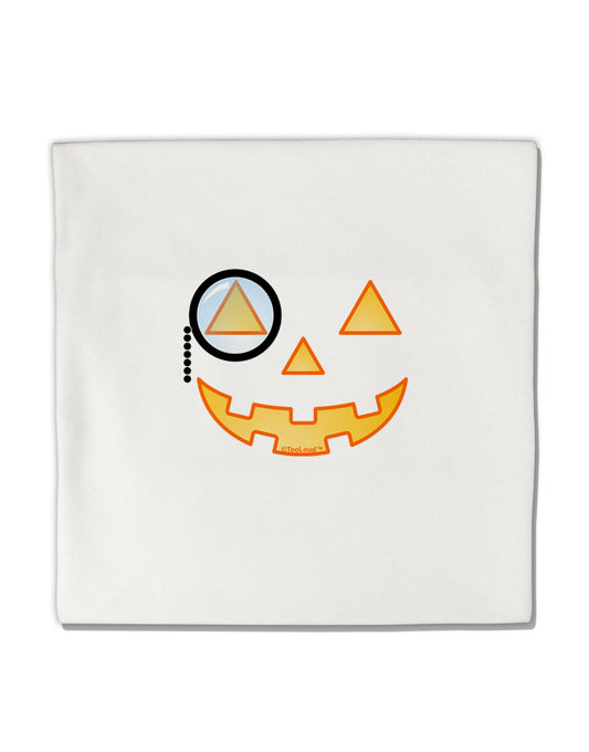 Monocle Jack-o-Lantern Color Micro Fleece 14&#x22;x14&#x22; Pillow Sham-Pillow Sham-TooLoud-White-Davson Sales