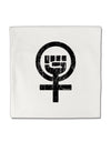 Distressed Feminism Symbol Micro Fleece 14&#x22;x14&#x22; Pillow Sham-Pillow Sham-TooLoud-White-Davson Sales