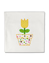 Easter Tulip Design - Yellow Micro Fleece 14&#x22;x14&#x22; Pillow Sham by TooLoud-Pillow Sham-TooLoud-White-Davson Sales