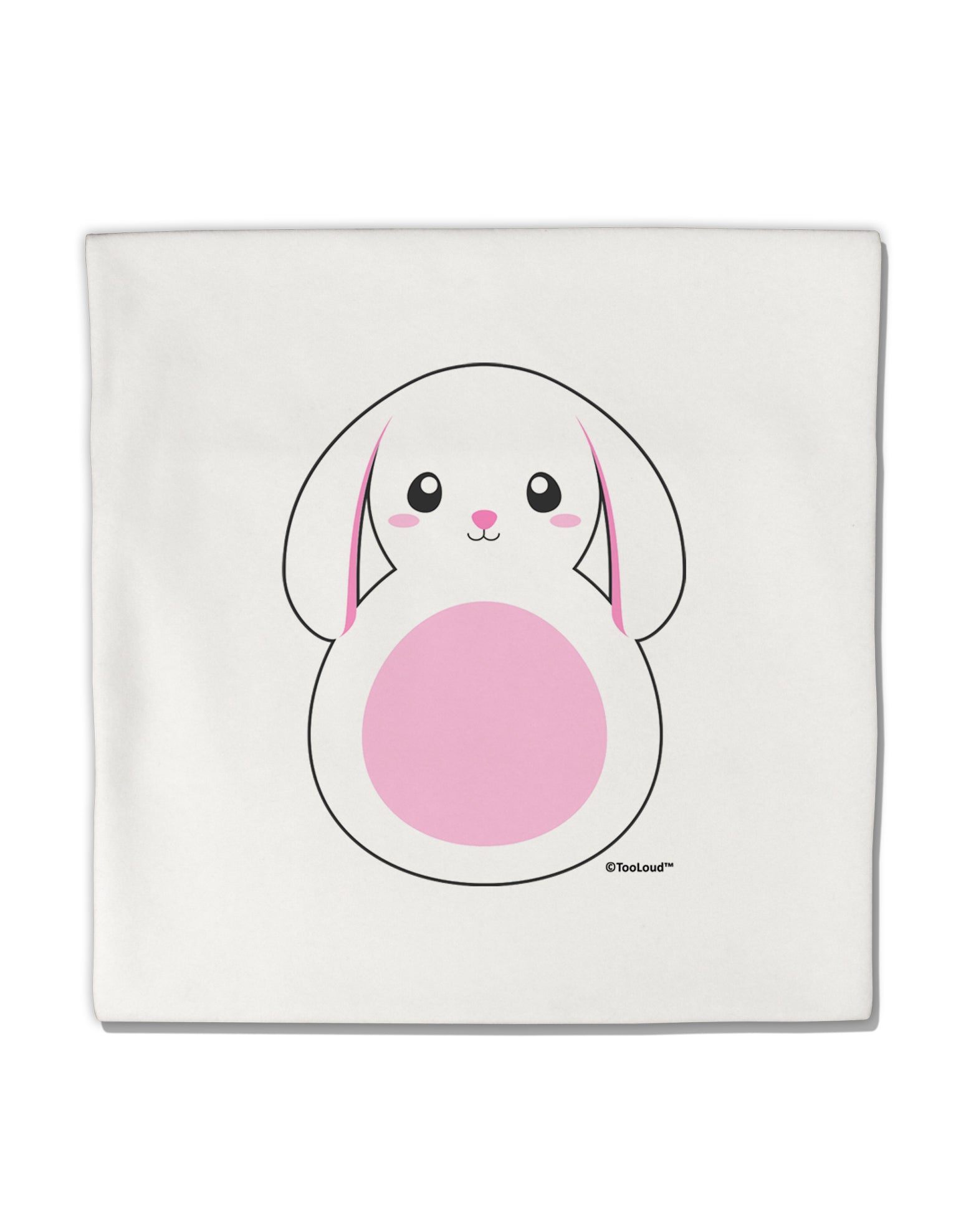 Cute Bunny with Floppy Ears - Pink Micro Fleece 14&#x22;x14&#x22; Pillow Sham by TooLoud-Pillow Sham-TooLoud-White-Davson Sales