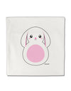 Cute Bunny with Floppy Ears - Pink Micro Fleece 14&#x22;x14&#x22; Pillow Sham by TooLoud-Pillow Sham-TooLoud-White-Davson Sales