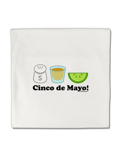 Cinco de Mayo Design - Salt Tequila Lime Micro Fleece 14&#x22;x14&#x22; Pillow Sham by TooLoud-Pillow Sham-TooLoud-White-Davson Sales