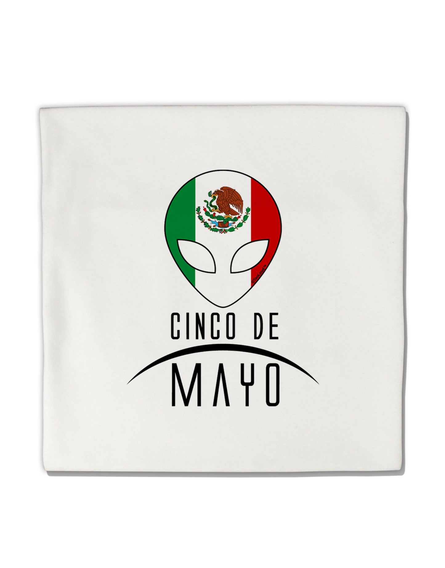 Mexican Extraterrestrial Text Micro Fleece 14"x14" Pillow Sham by TooLoud-Pillow Sham-TooLoud-White-Davson Sales