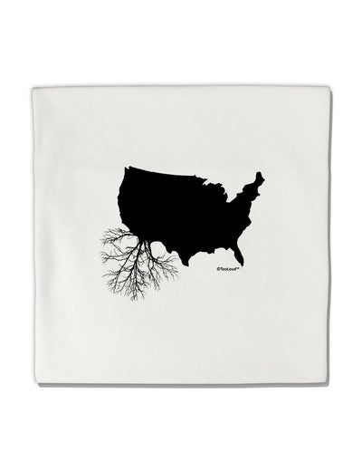 American Roots Design Micro Fleece 14&#x22;x14&#x22; Pillow Sham by TooLoud-Pillow Sham-TooLoud-White-Davson Sales