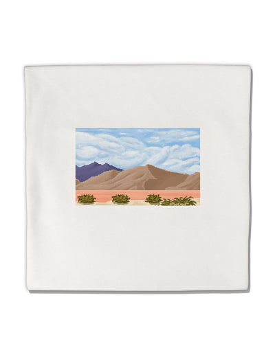 Pixel Landscape - Desert Micro Fleece 14&#x22;x14&#x22; Pillow Sham-Pillow Sham-TooLoud-White-Davson Sales