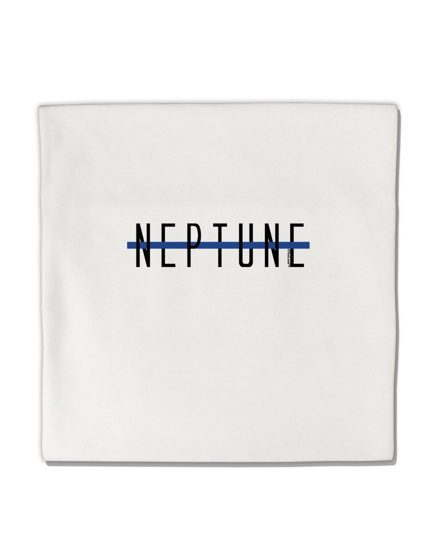 Planet Neptune Text Only Micro Fleece 14"x14" Pillow Sham by TooLoud-Pillow Sham-TooLoud-White-Davson Sales