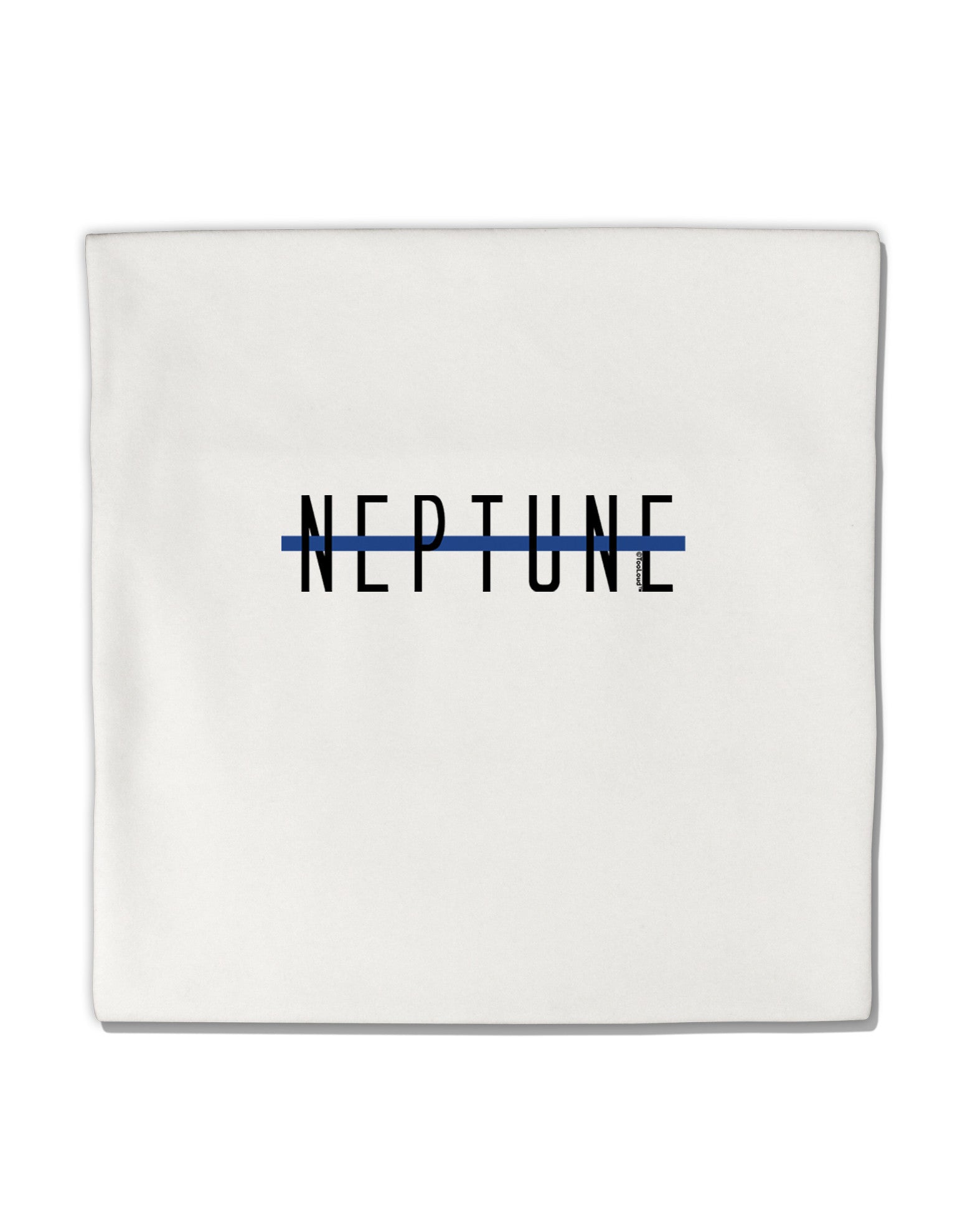 Planet Neptune Text Only Micro Fleece 14"x14" Pillow Sham by TooLoud-Pillow Sham-TooLoud-White-Davson Sales