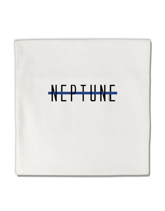 Planet Neptune Text Only Micro Fleece 14"x14" Pillow Sham by TooLoud-Pillow Sham-TooLoud-White-Davson Sales