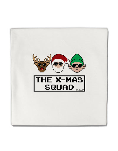 The X-mas Squad Text Micro Fleece 14&#x22;x14&#x22; Pillow Sham-Pillow Sham-TooLoud-White-Davson Sales