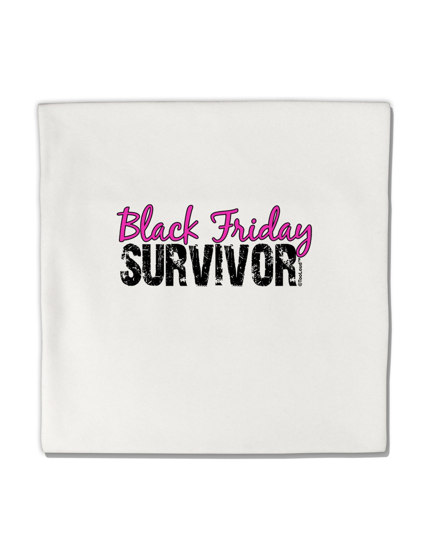 Black Friday Survivor Micro Fleece 14&#x22;x14&#x22; Pillow Sham-Pillow Sham-TooLoud-White-Davson Sales
