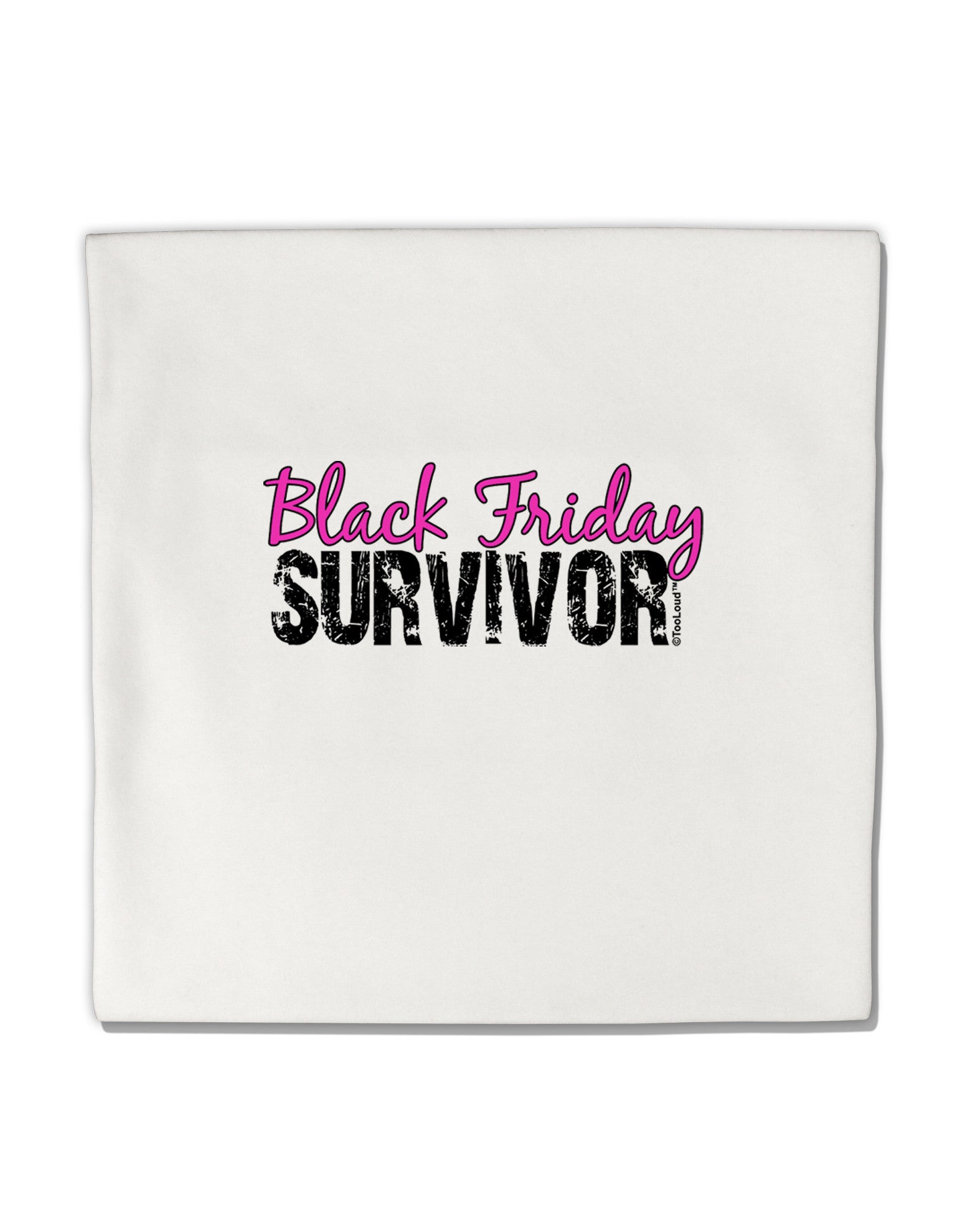 Black Friday Survivor Micro Fleece 14&#x22;x14&#x22; Pillow Sham-Pillow Sham-TooLoud-White-Davson Sales