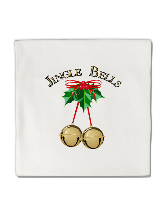 Jingle Bells Micro Fleece 14&#x22;x14&#x22; Pillow Sham by TooLoud-Pillow Sham-TooLoud-White-Davson Sales