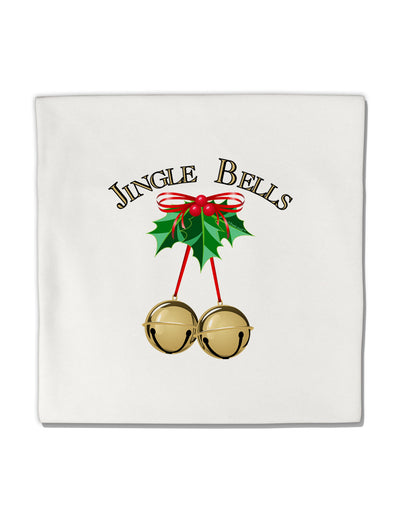 Jingle Bells Micro Fleece 14&#x22;x14&#x22; Pillow Sham by TooLoud-Pillow Sham-TooLoud-White-Davson Sales