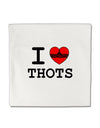 I Love Heart THOTS Micro Fleece 14&#x22;x14&#x22; Pillow Sham-Pillow Sham-TooLoud-White-Davson Sales