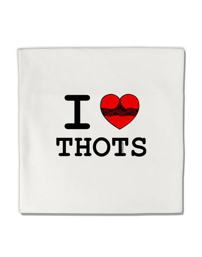 I Love Heart THOTS Micro Fleece 14&#x22;x14&#x22; Pillow Sham-Pillow Sham-TooLoud-White-Davson Sales