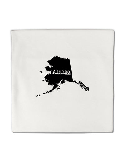 Alaska - United States Shape Micro Fleece 14&#x22;x14&#x22; Pillow Sham-Pillow Sham-TooLoud-White-Davson Sales