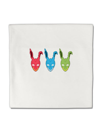 Scary Bunny Tri-color Micro Fleece 14&#x22;x14&#x22; Pillow Sham-Pillow Sham-TooLoud-White-Davson Sales