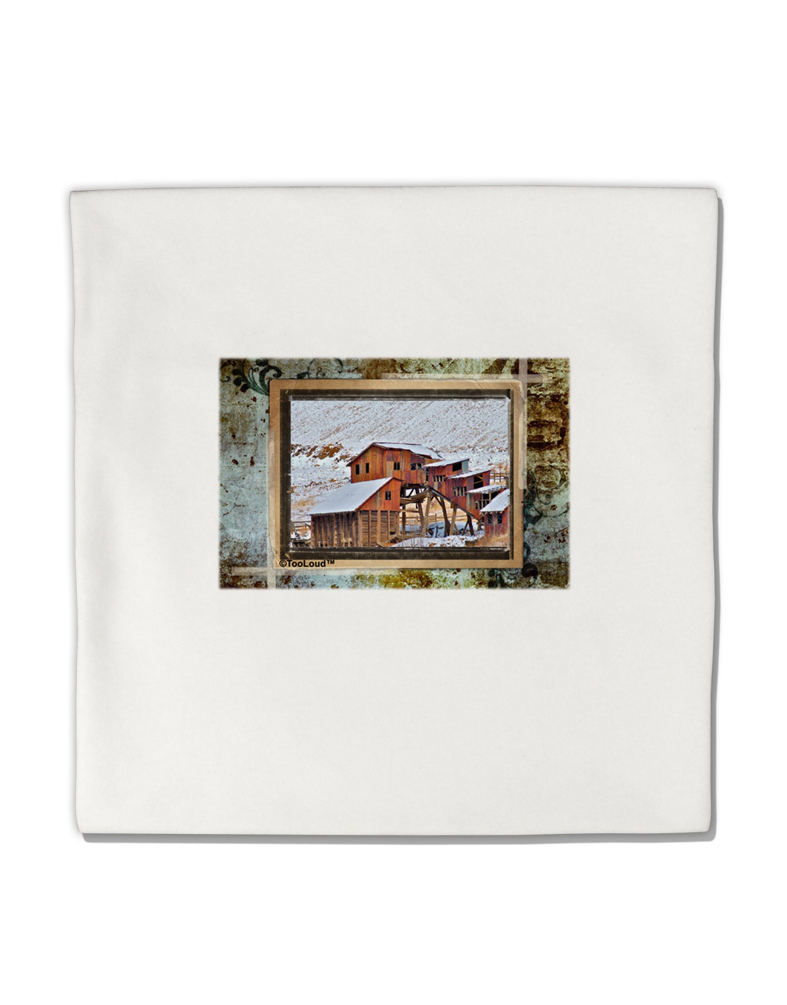 Mine Scene Colorado Micro Fleece 14&#x22;x14&#x22; Pillow Sham by TooLoud-Pillow Sham-TooLoud-White-Davson Sales
