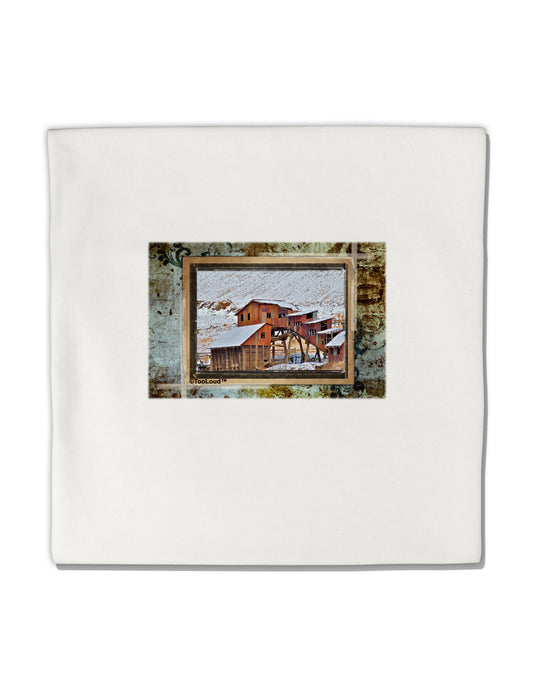 Mine Scene Colorado Micro Fleece 14&#x22;x14&#x22; Pillow Sham by TooLoud-Pillow Sham-TooLoud-White-Davson Sales