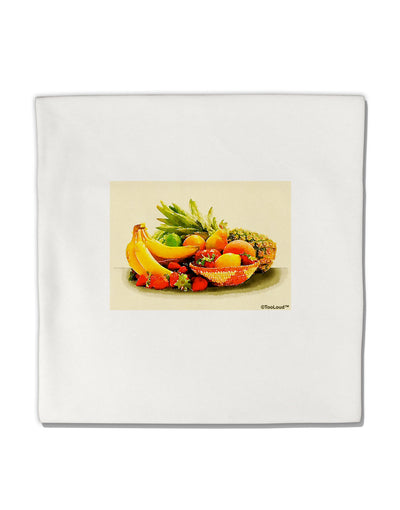 Watercolor Fruit Bowl 2 Micro Fleece 14&#x22;x14&#x22; Pillow Sham-Pillow Sham-TooLoud-White-Davson Sales