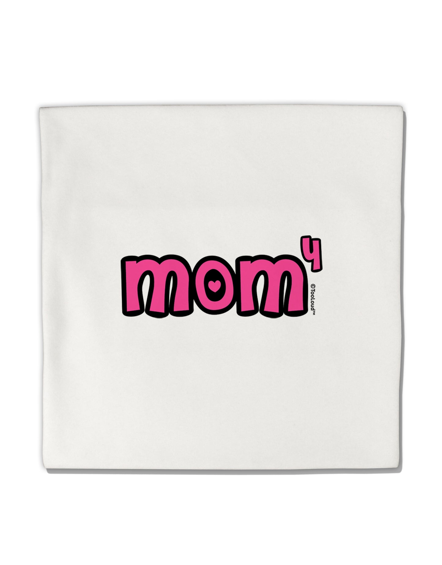 Mom to the Fourth Power - Cute Mom of 4 Design Micro Fleece 14&#x22;x14&#x22; Pillow Sham by TooLoud-Pillow Sham-TooLoud-White-Davson Sales