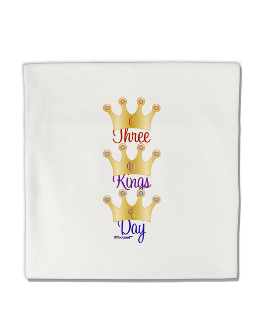 Three Kings Day - C M B Crowns Micro Fleece 14"x14" Pillow Sham by TooLoud-Pillow Sham-TooLoud-White-Davson Sales