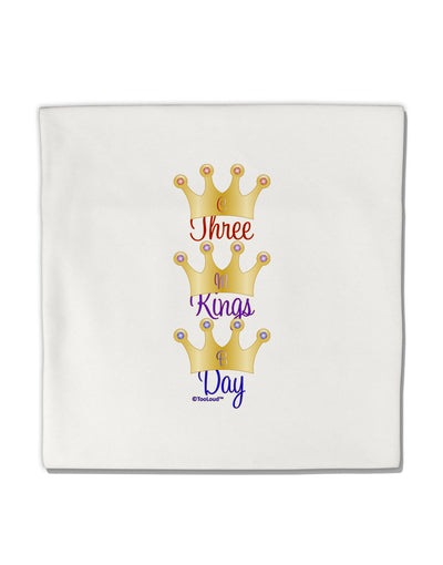 Three Kings Day - C M B Crowns Micro Fleece 14&#x22;x14&#x22; Pillow Sham by TooLoud-Pillow Sham-TooLoud-White-Davson Sales