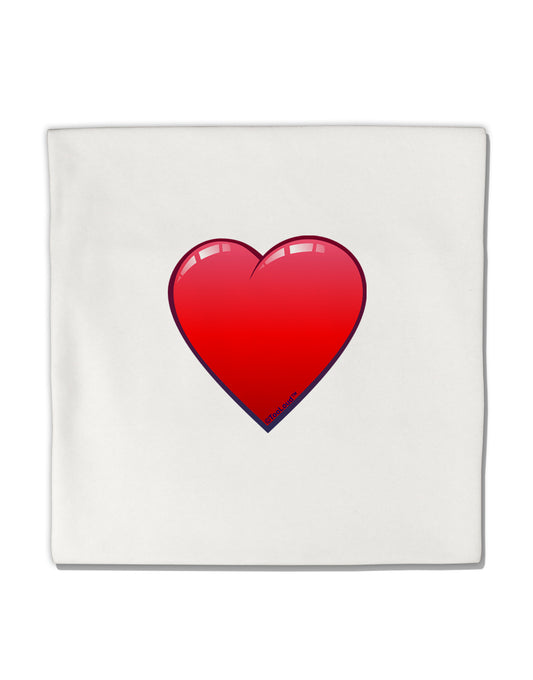 Cute Cartoon Heart Micro Fleece 14&#x22;x14&#x22; Pillow Sham by TooLoud-Pillow Sham-TooLoud-White-Davson Sales