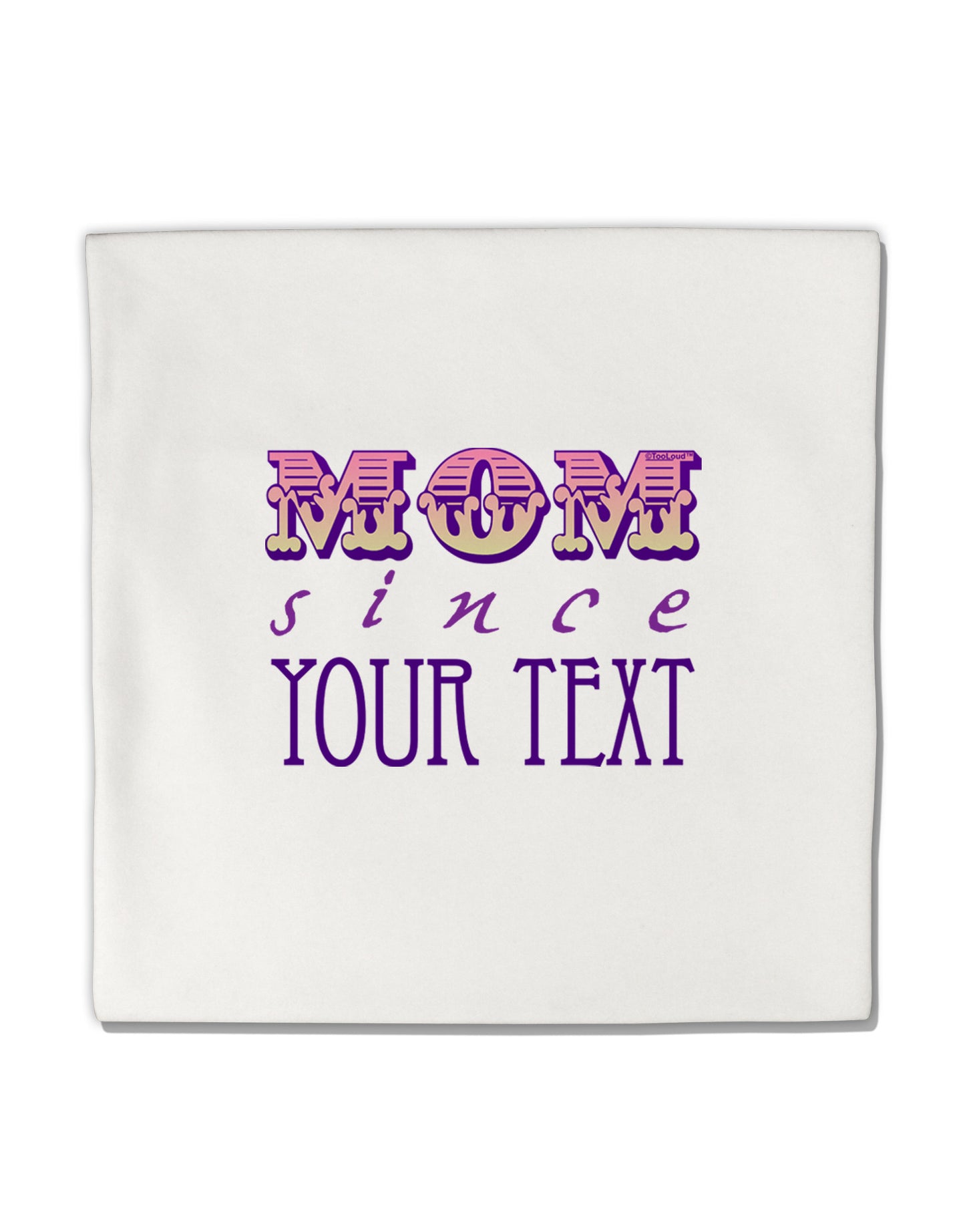 Personalized Mom Since ___ Micro Fleece 14"x14" Pillow Sham-Pillow Sham-TooLoud-White-Davson Sales