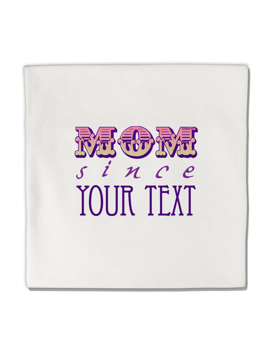 Personalized Mom Since ___ Micro Fleece 14"x14" Pillow Sham-Pillow Sham-TooLoud-White-Davson Sales