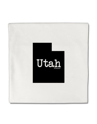 Utah - United States Shape Micro Fleece 14&#x22;x14&#x22; Pillow Sham by TooLoud-Pillow Sham-TooLoud-White-Davson Sales