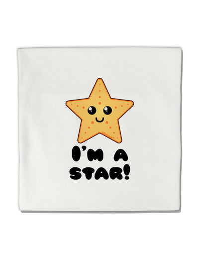 Cute Starfish - I am a Star Micro Fleece 14&#x22;x14&#x22; Pillow Sham by TooLoud-Pillow Sham-TooLoud-White-Davson Sales