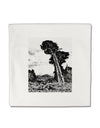 Colorado Landscape Watercolor BW Micro Fleece 14&#x22;x14&#x22; Pillow Sham-Pillow Sham-TooLoud-White-Davson Sales