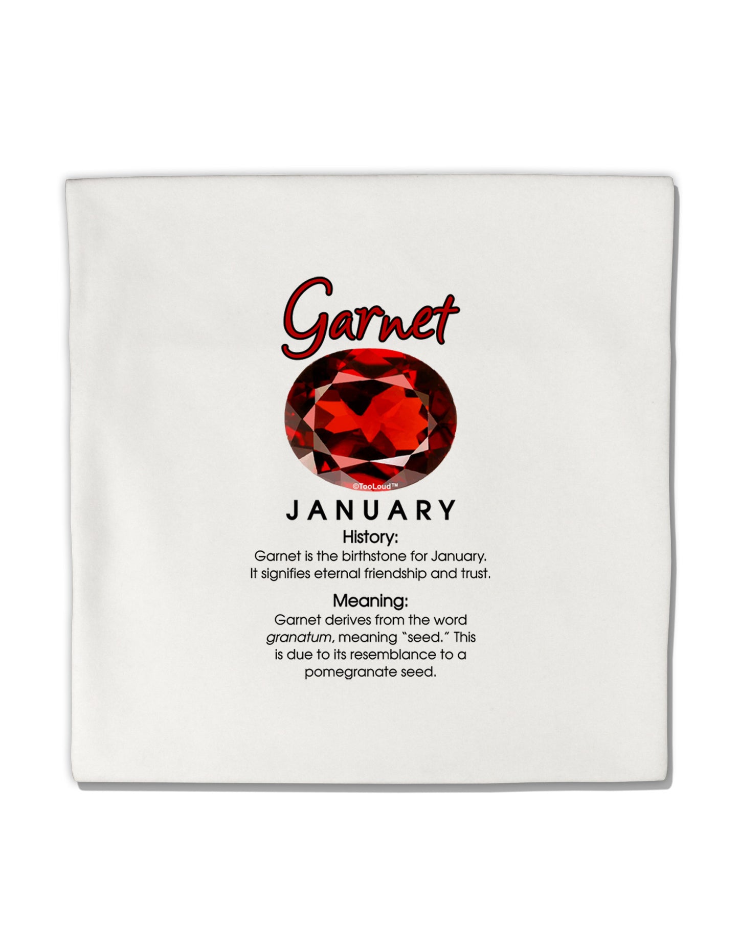 Birthstone Garnet Micro Fleece 14&#x22;x14&#x22; Pillow Sham by TooLoud-Pillow Sham-TooLoud-White-Davson Sales