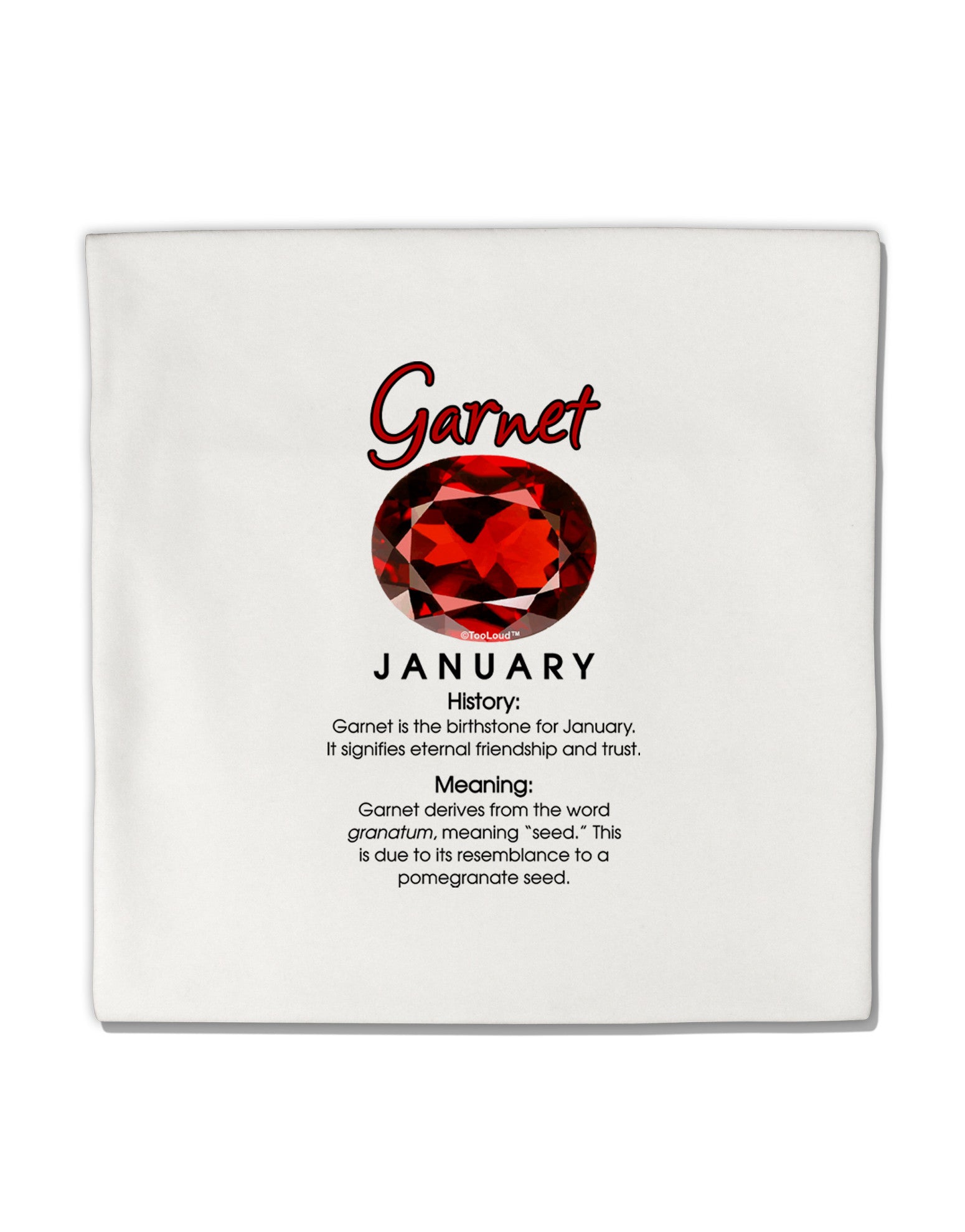Birthstone Garnet Micro Fleece 14&#x22;x14&#x22; Pillow Sham by TooLoud-Pillow Sham-TooLoud-White-Davson Sales