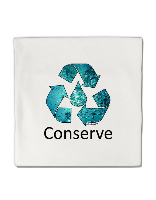Water Conservation Text Micro Fleece 14&#x22;x14&#x22; Pillow Sham by TooLoud-Pillow Sham-TooLoud-White-Davson Sales
