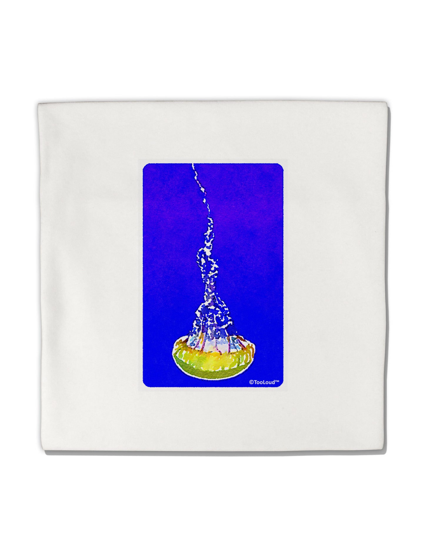 Solo Jellyfish Watercolor Micro Fleece 14"x14" Pillow Sham-Pillow Sham-TooLoud-White-Davson Sales