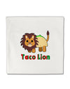 Cute Taco Lion Text Micro Fleece 14&#x22;x14&#x22; Pillow Sham-Pillow Sham-TooLoud-White-Davson Sales