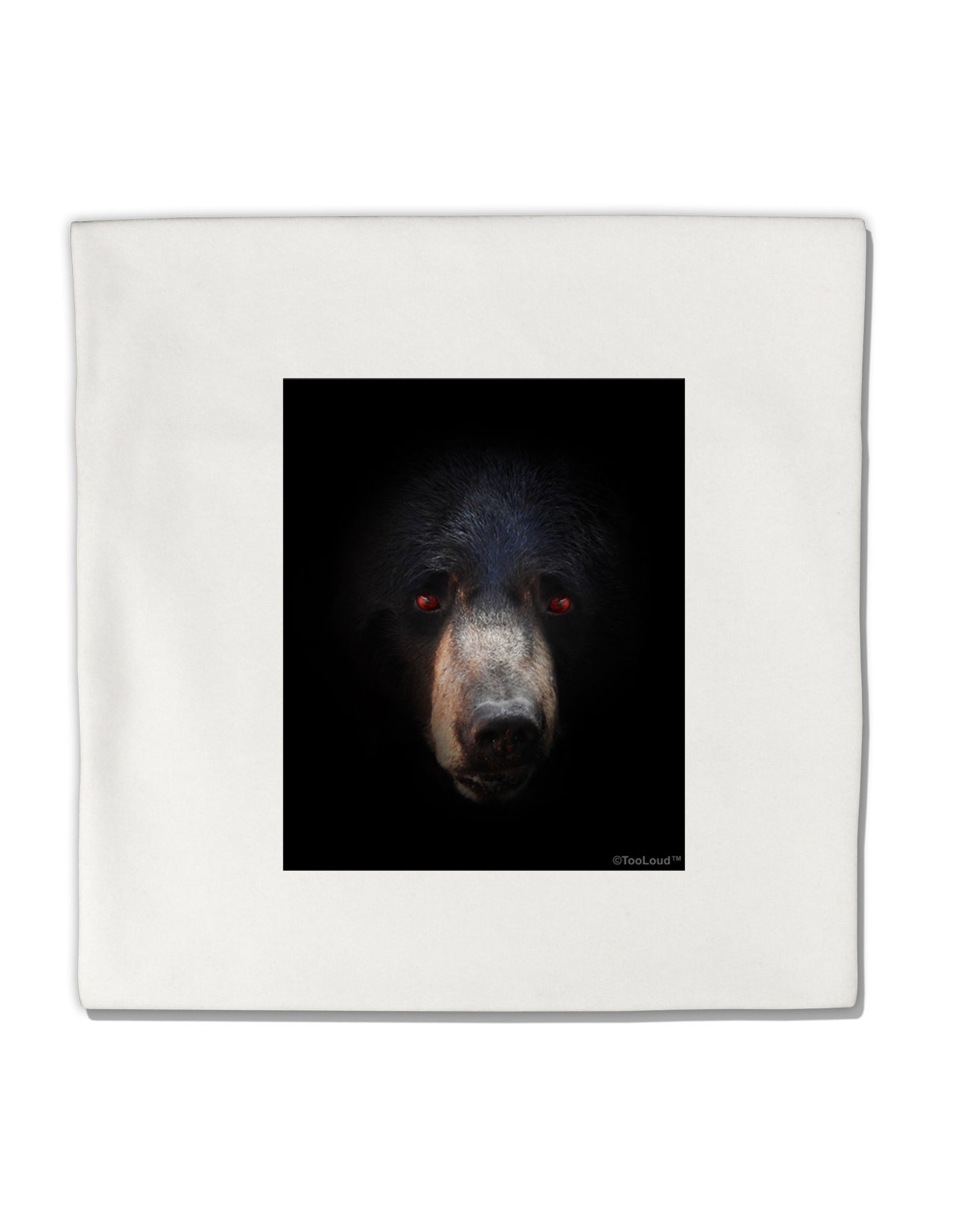 Scary Black Bear Micro Fleece 14"x14" Pillow Sham-Pillow Sham-TooLoud-White-Davson Sales