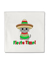 Fiesta Time - Cute Sombrero Cat Micro Fleece 14&#x22;x14&#x22; Pillow Sham by TooLoud-Pillow Sham-TooLoud-White-Davson Sales