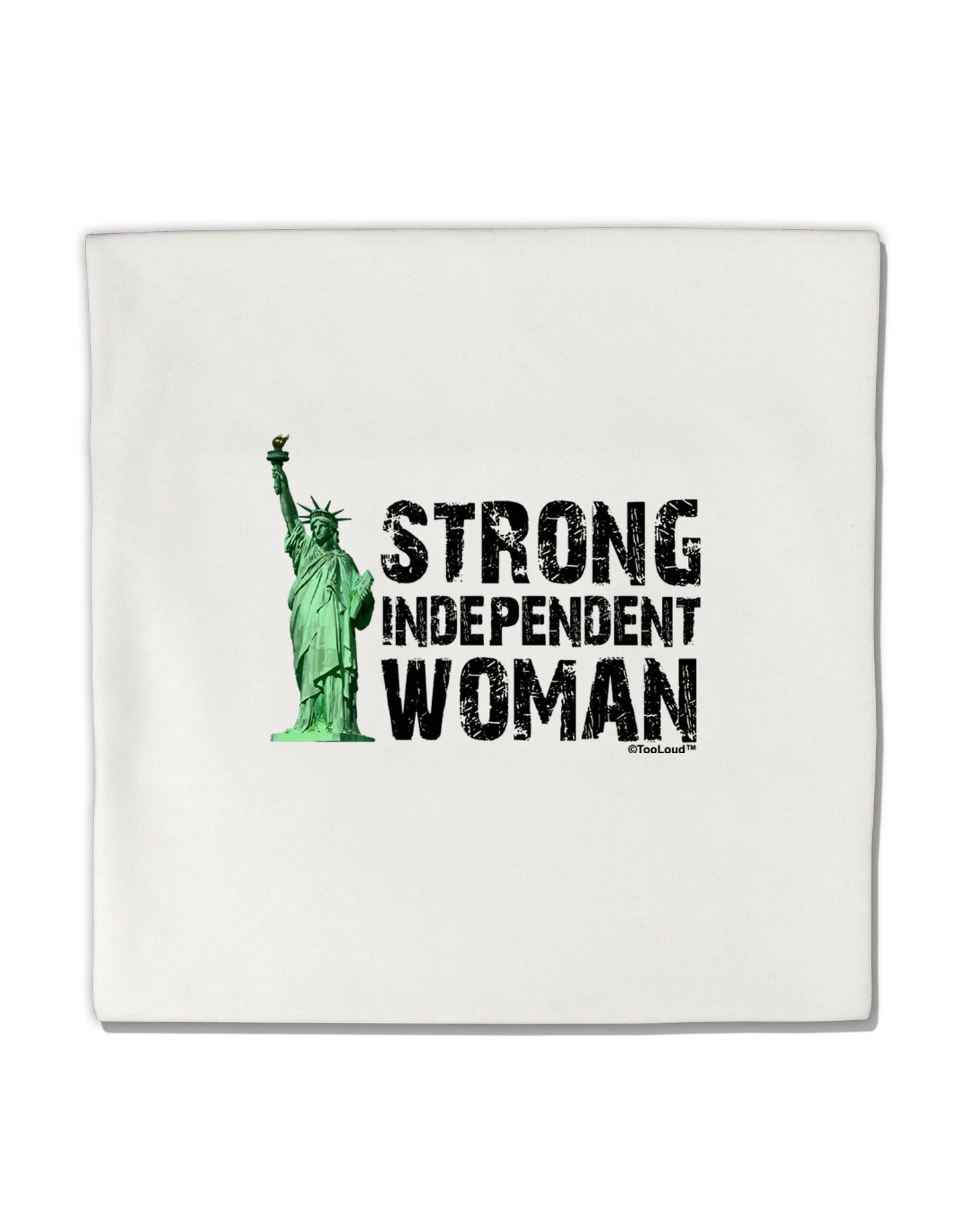 Statue of Liberty Strong Woman Micro Fleece 14"x14" Pillow Sham by TooLoud-Pillow Sham-TooLoud-White-Davson Sales