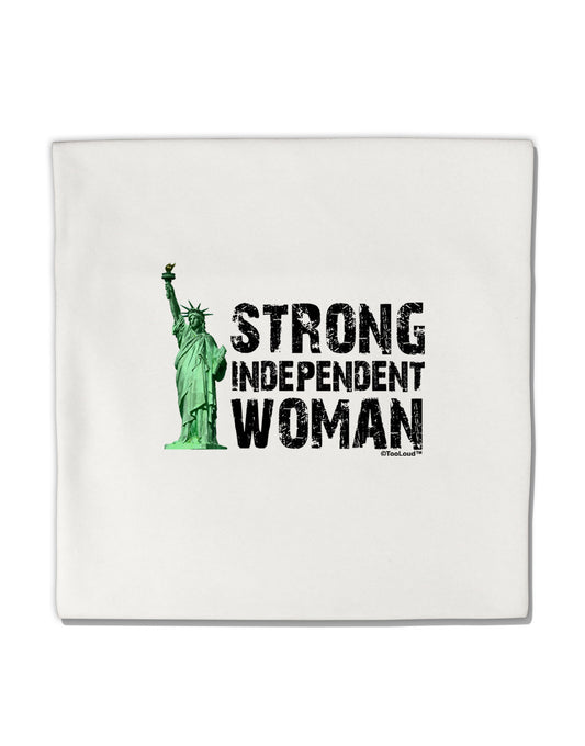 Statue of Liberty Strong Woman Micro Fleece 14"x14" Pillow Sham by TooLoud-Pillow Sham-TooLoud-White-Davson Sales