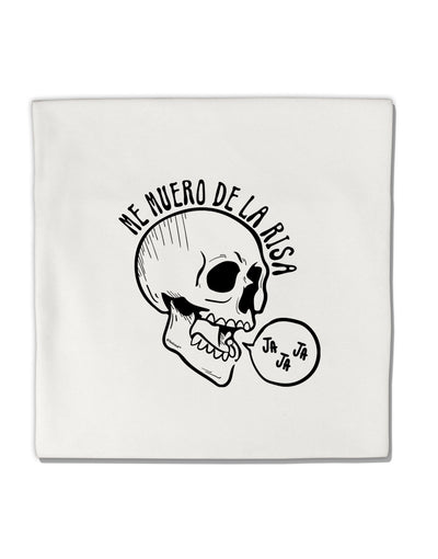 TooLoud Me Muero De La Risa Skull Micro Fleece 14 Inch x 14 Inch Pillow Sham-ThrowPillowCovers-TooLoud-Davson Sales